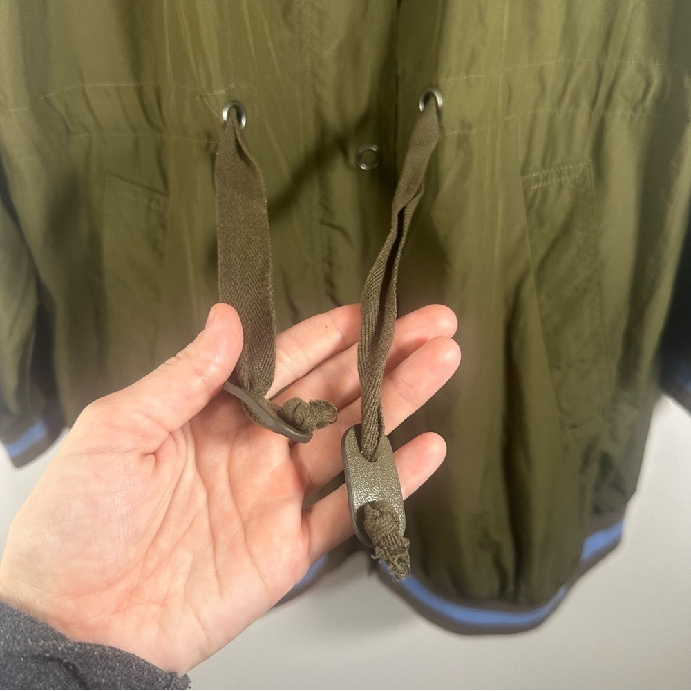 Free People Olive Green Relaxed Fit Windswept Jacket Size XS slouchy oversized - Picture 9 of 14